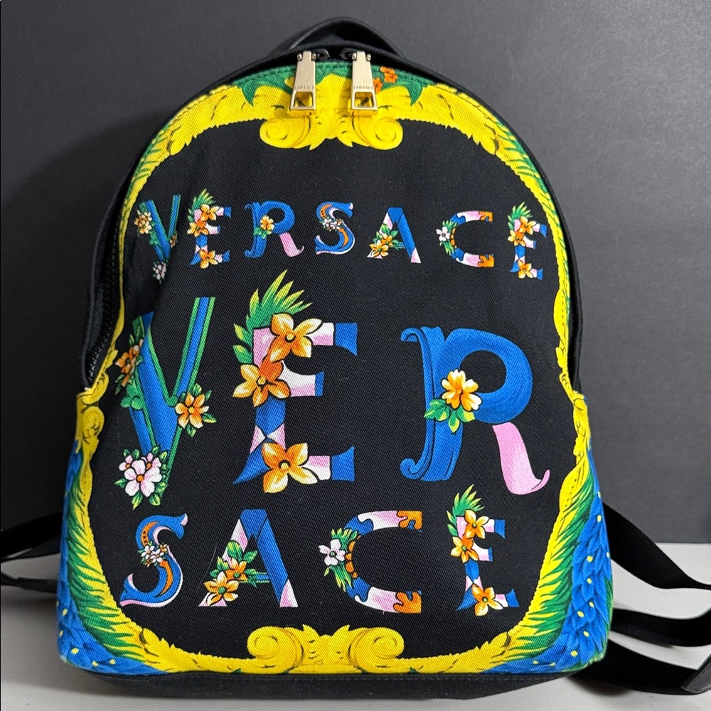 Versace w/tags Multicolor PALMS RARE LIMITED EDITION Backpack
